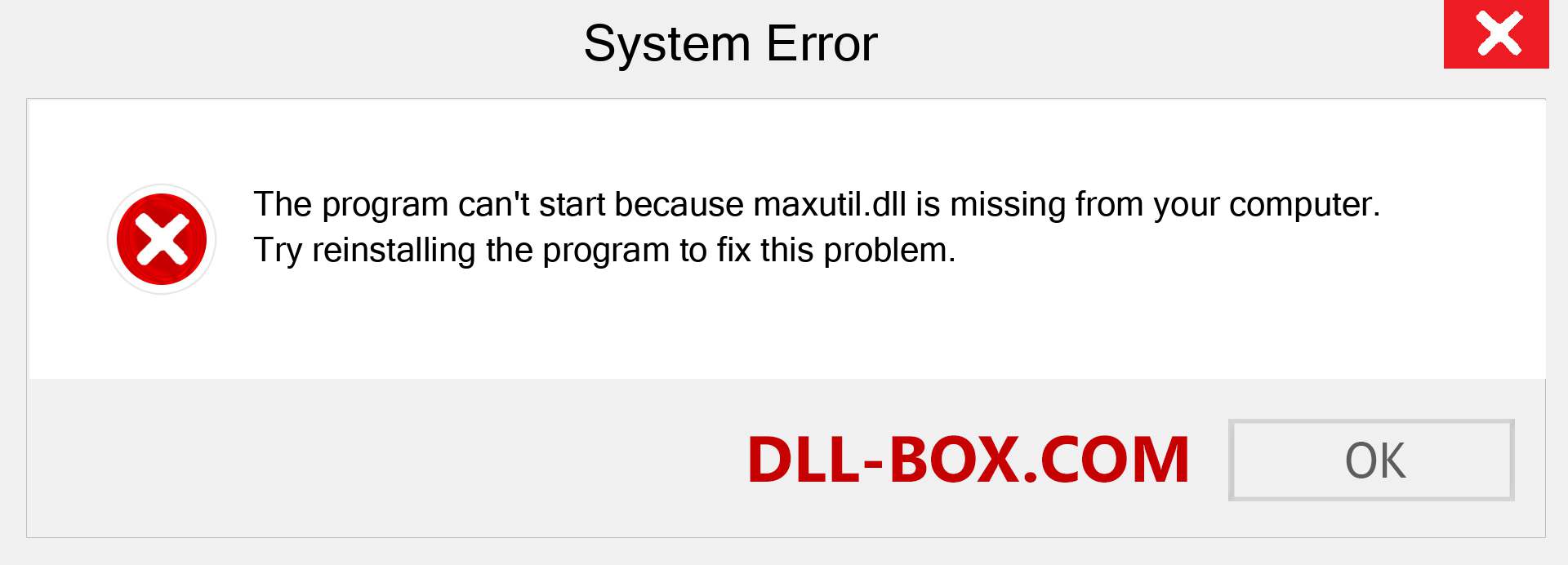  maxutil.dll file is missing?. Download for Windows 7, 8, 10 - Fix  maxutil dll Missing Error on Windows, photos, images